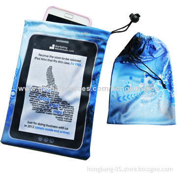 Microfiber Drawstring Bag, EN71, SGS, MSDS Marks